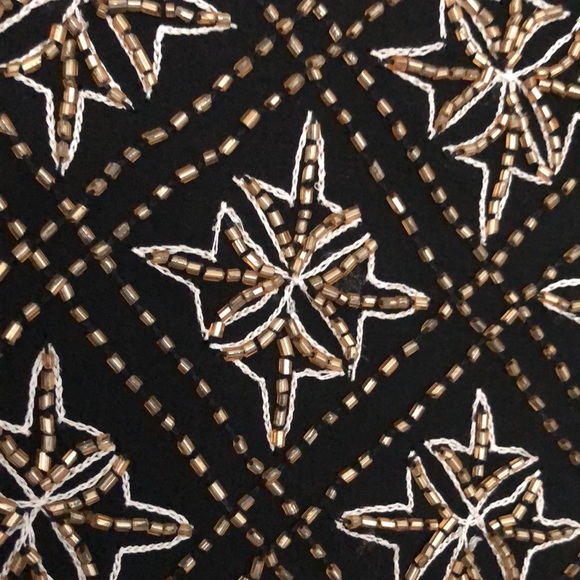 Vintage Beaded Black and Gold Formal Dress - Picture 6 of 16